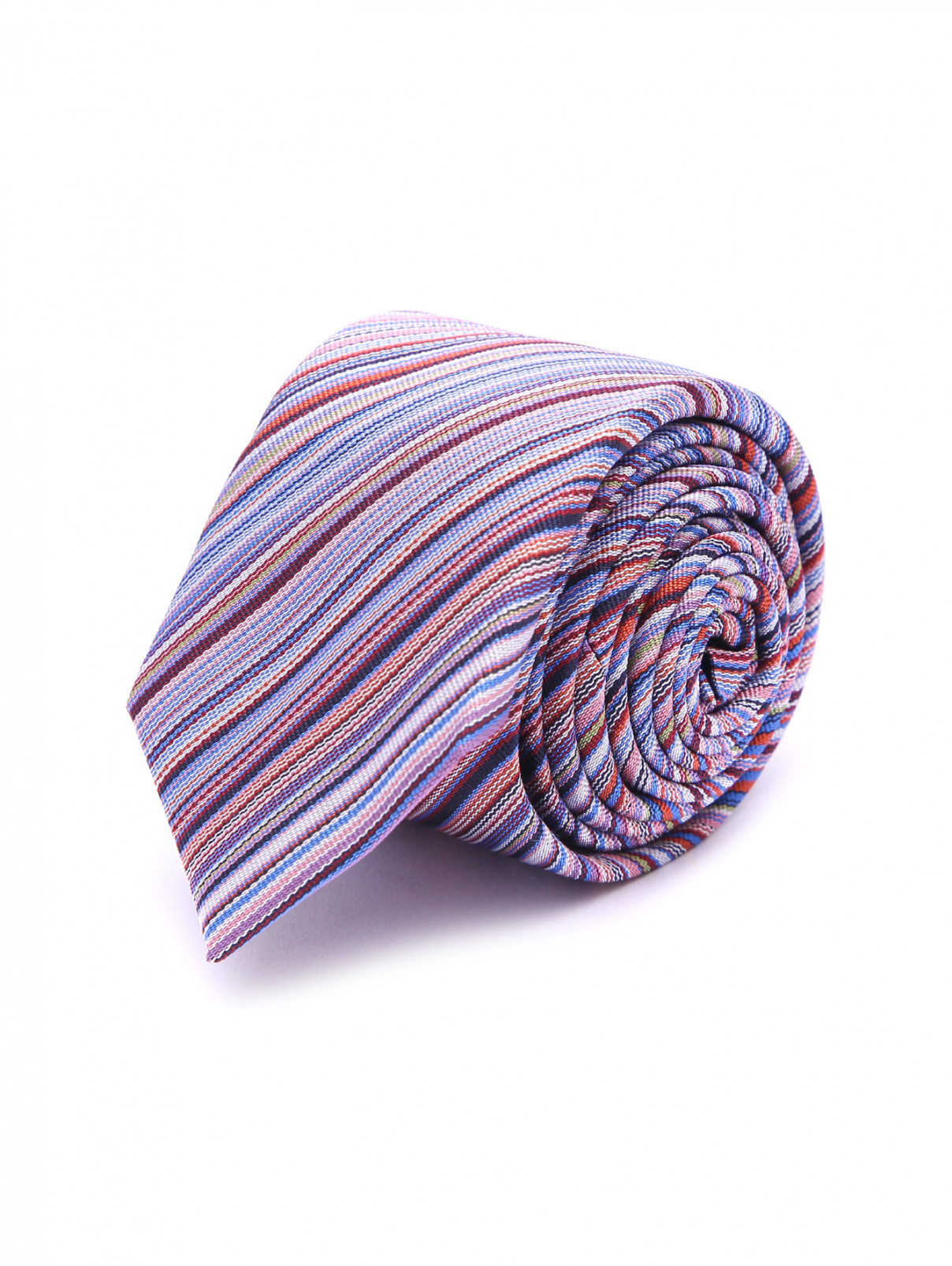Галстук из шелка с узором "полоска" Paul Smith  –  Общий вид  – Цвет:  Мультиколор