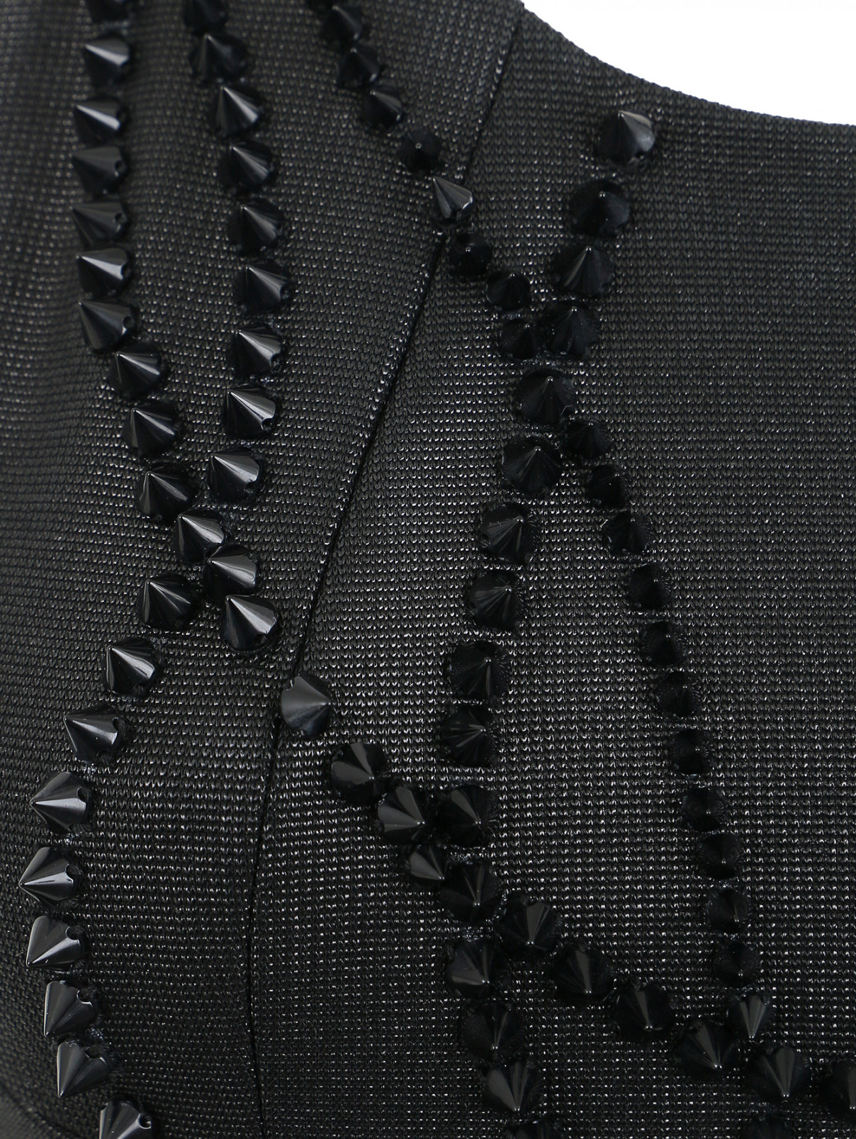 Платье-макси декорированное шипами Jay Ahr  –  Деталь  – Цвет:  Черный