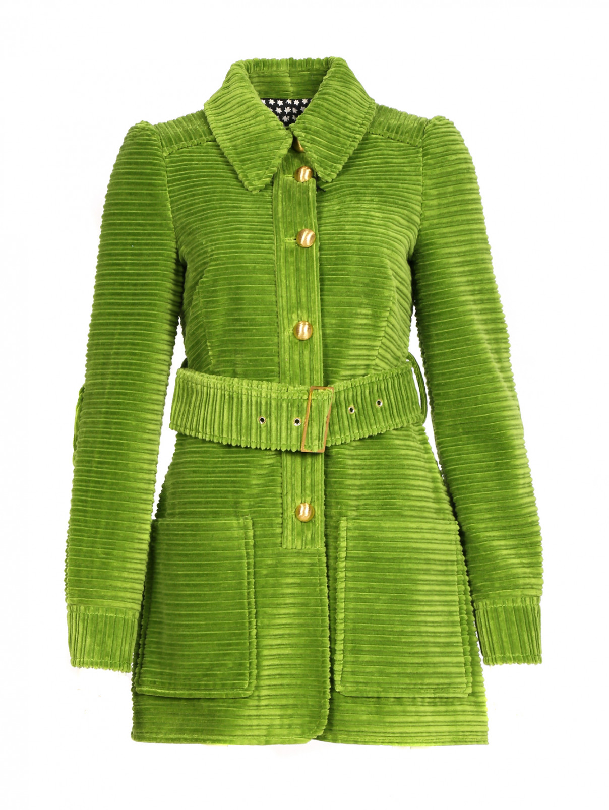 Светло зеленое пальто