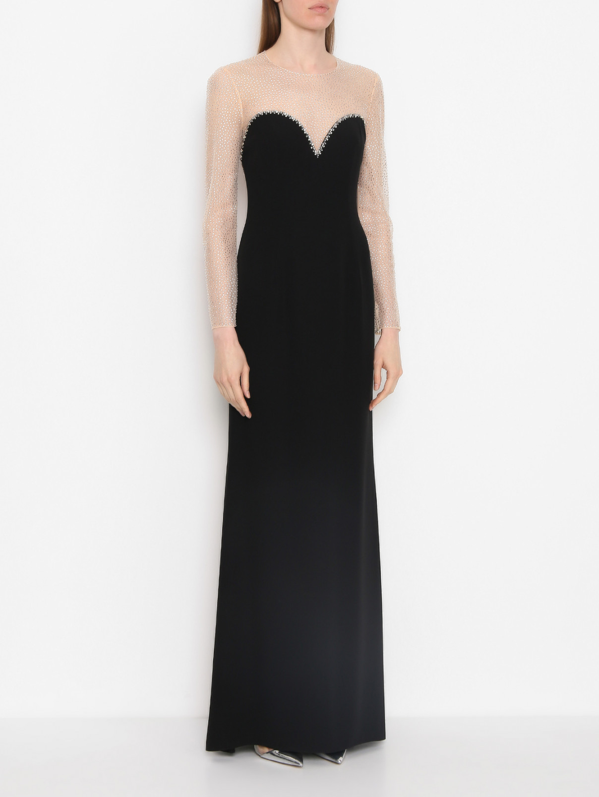 Платье, декорированное кристаллами Jenny Packham  –  МодельВерхНиз  – Цвет:  Черный
