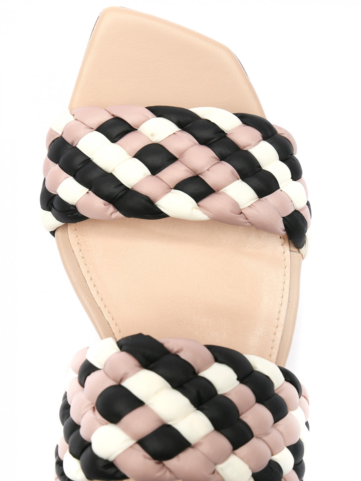 Плетеные сандалии из текстиля и кожи Attilio Giusti Leombruni  –  Обтравка4  – Цвет:  Мультиколор