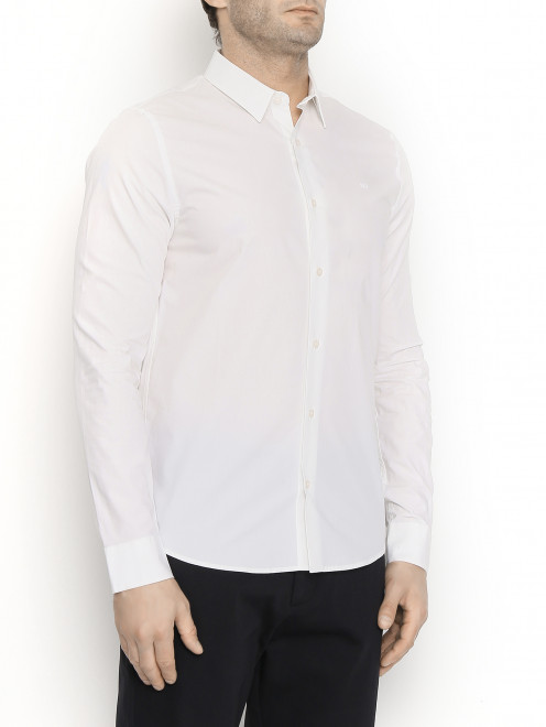 Рубашка из хлопка с вышивкой  - МодельВерхНиз