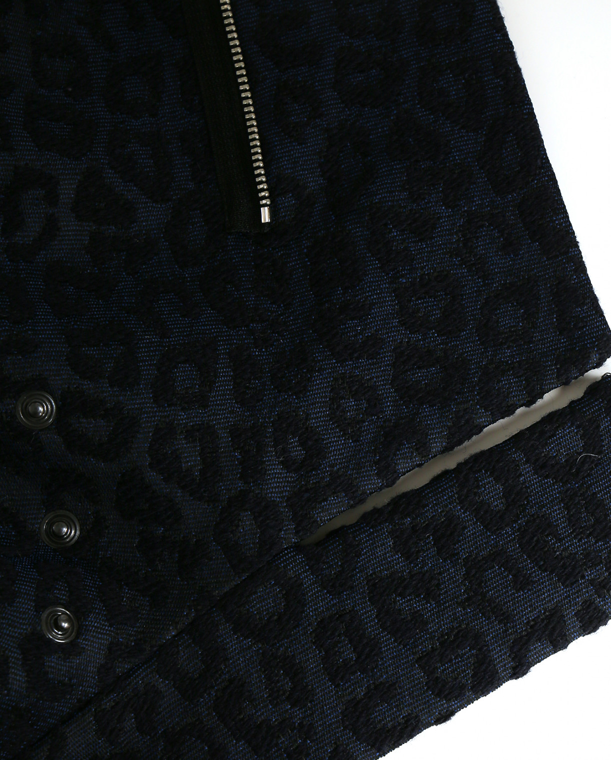 Пальто из фактурной смешанной шерсти с карманами на молнии I.CODE  –  Деталь  – Цвет:  Узор