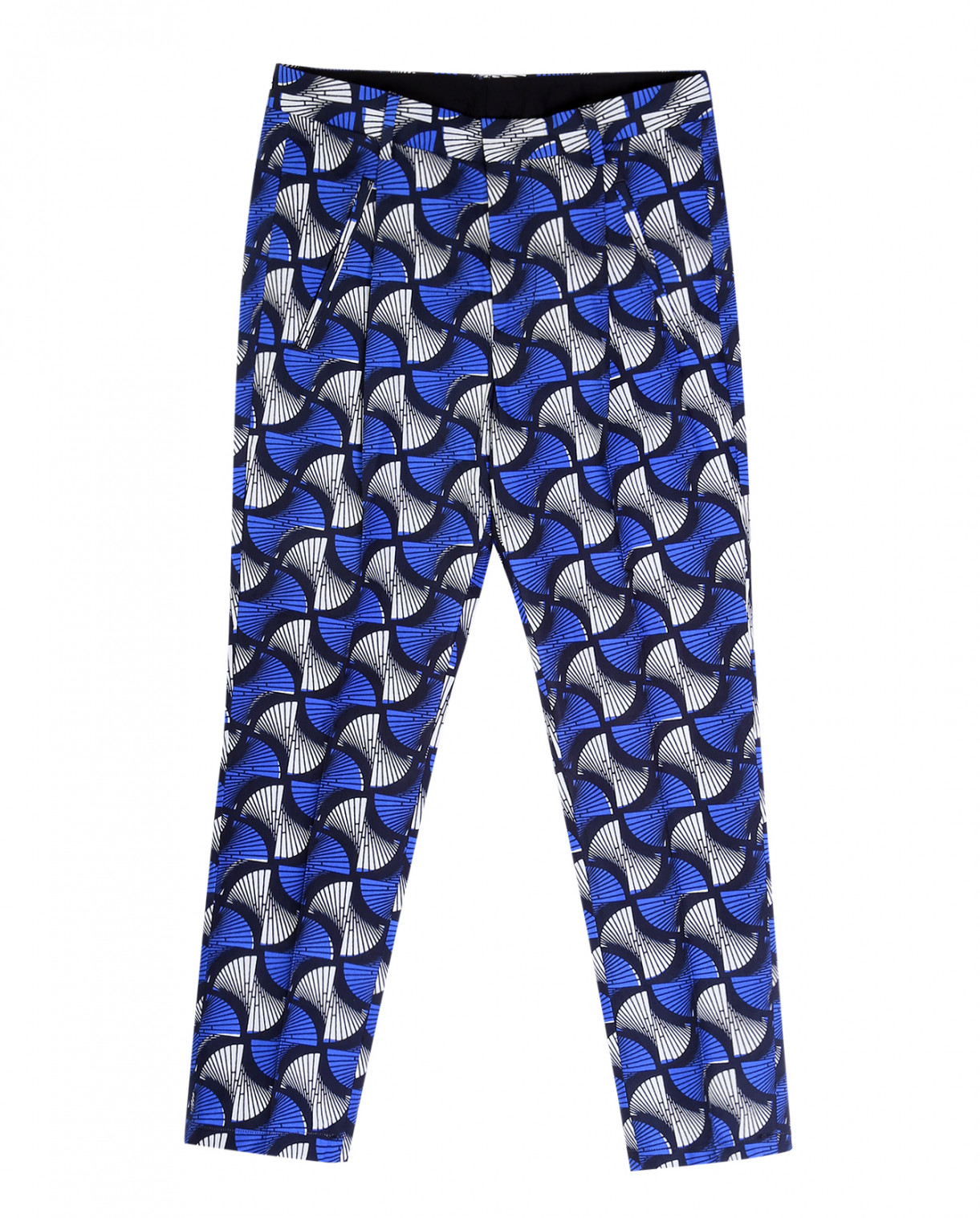 Хлопковые брюки с принтом Chloé Stora  –  Общий вид  – Цвет:  Синий