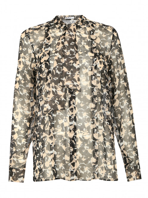 Блуза из шелка с абстрактным узором Boss - Общий вид