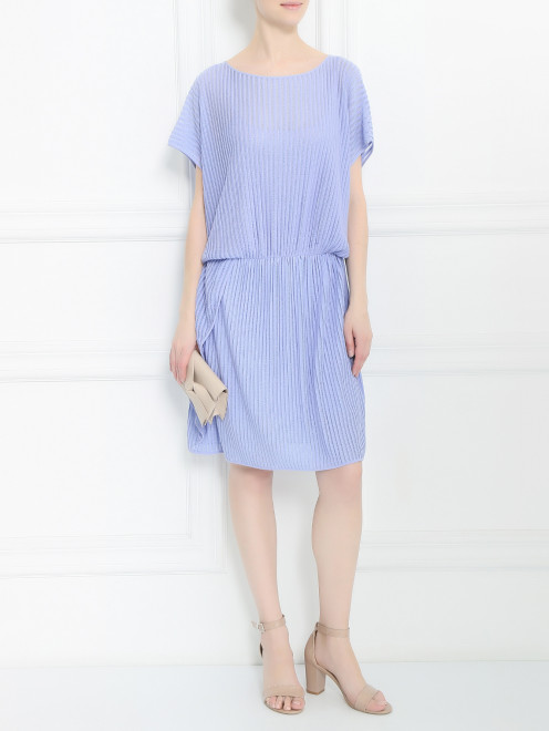 Платье свободного кроя с плиссировкой Emporio Armani - Модель Общий вид