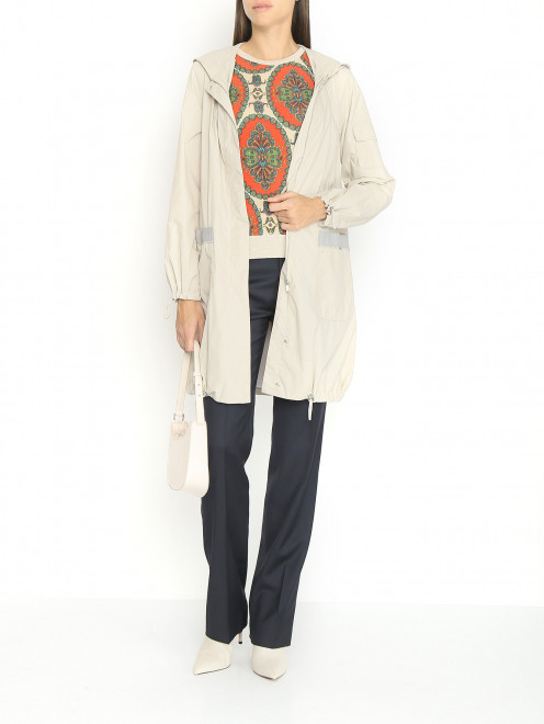 Куртка на молнии с карманами и капюшоном Fabiana Filippi - МодельОбщийВид