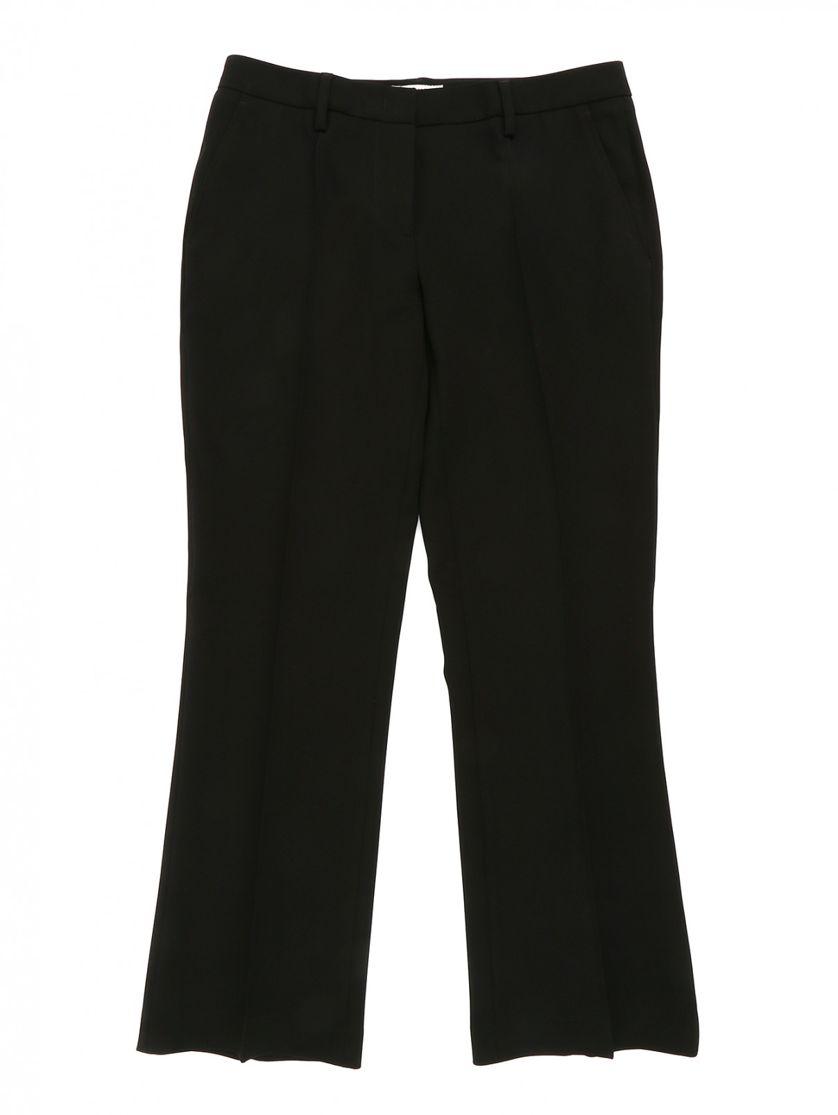 Укороченные классические брюки Alberto Biani  –  Общий вид  – Цвет:  Черный