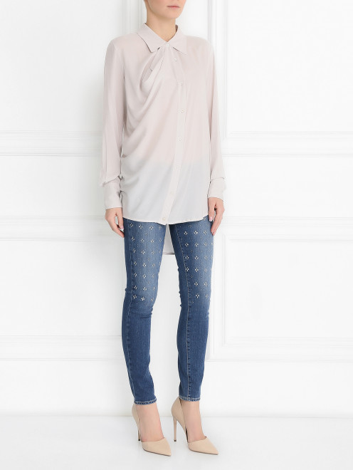 Блуза с асимметричным кроем Donna Karan - Модель Общий вид