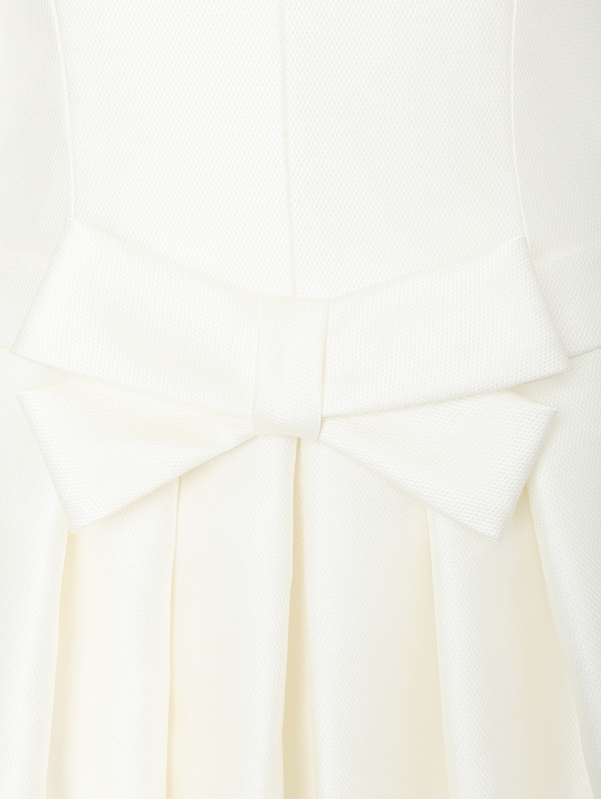 Платье макси с пышной юбкой и бантом Rosa Clara  –  Деталь1  – Цвет:  Белый