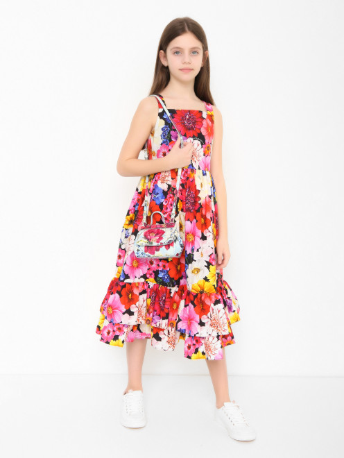 Платье из хлопка на лямках Dolce & Gabbana - МодельОбщийВид