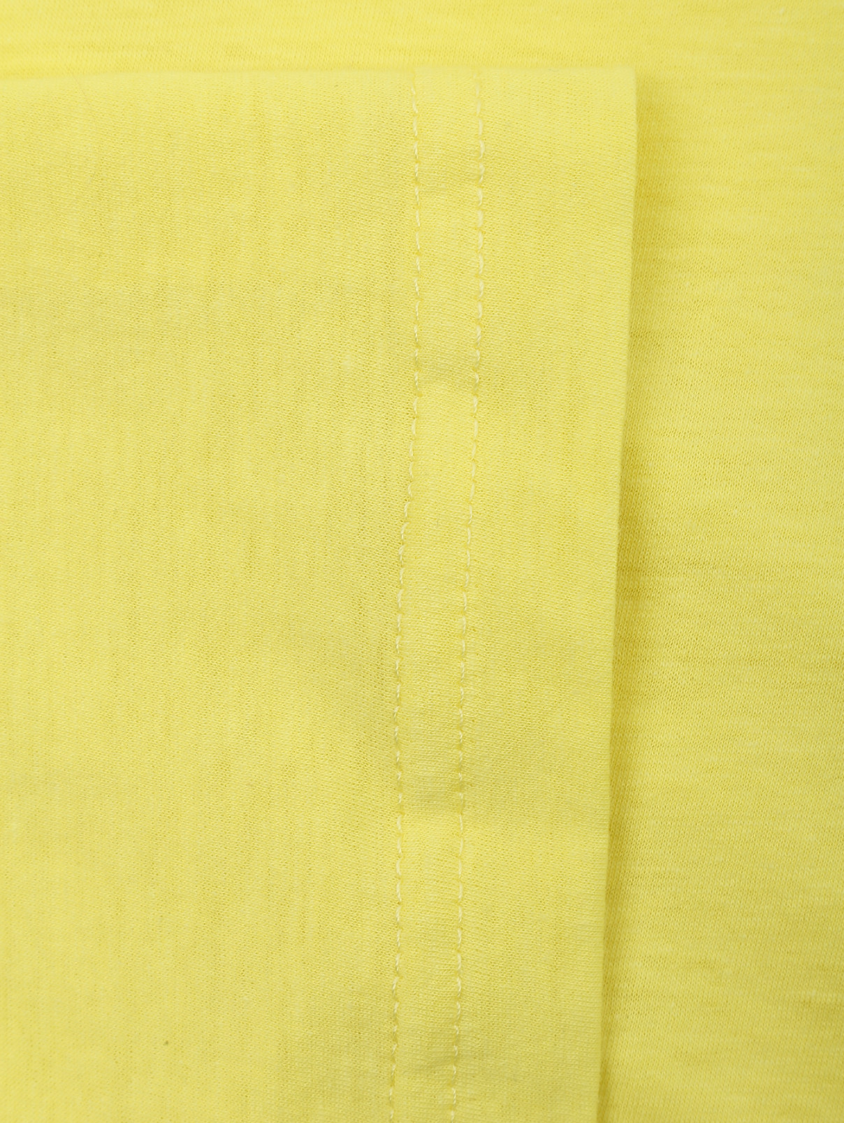Футболка из хлопка с круглым вырезом Isabel Marant  –  Деталь  – Цвет:  Желтый