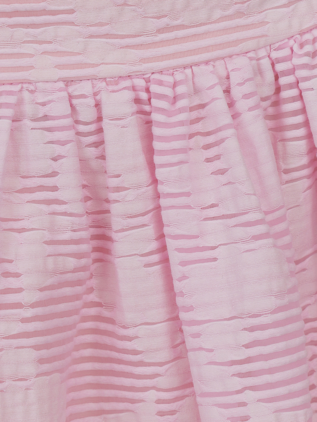 Юбка-миди из фактурного смешанного хлопка Twisty Parallel Universe  –  Деталь  – Цвет:  Розовый