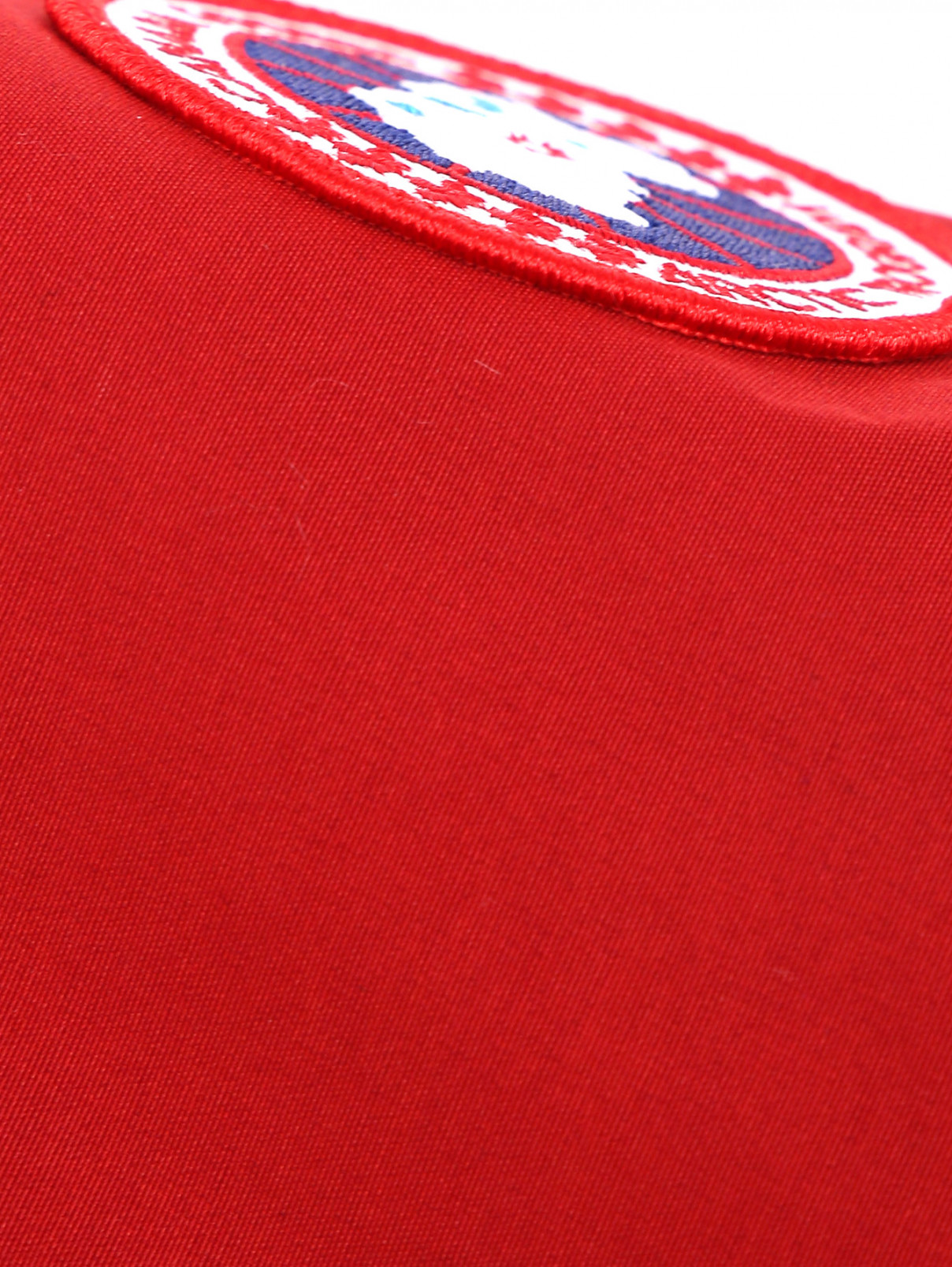 Парка пуховая на молнии с накладными карманами Canada Goose  –  Деталь1  – Цвет:  Красный