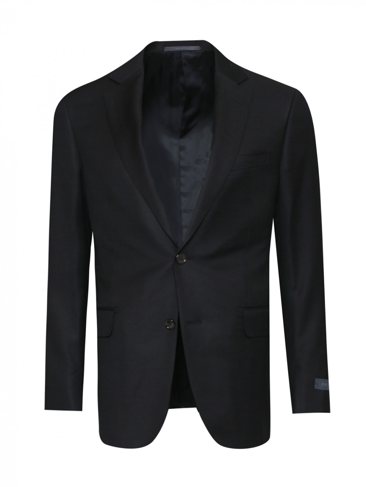 Пиджак однобортный из шерсти Pal Zileri  –  Общий вид  – Цвет:  Черный
