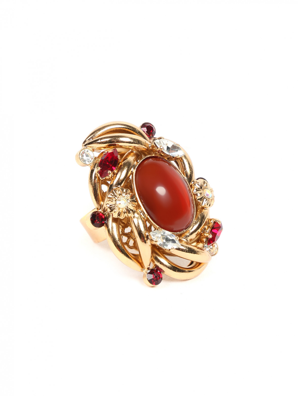 Кольцо с полудрагоценными камнями Dueci Bijoux  –  Общий вид  – Цвет:  Золотой