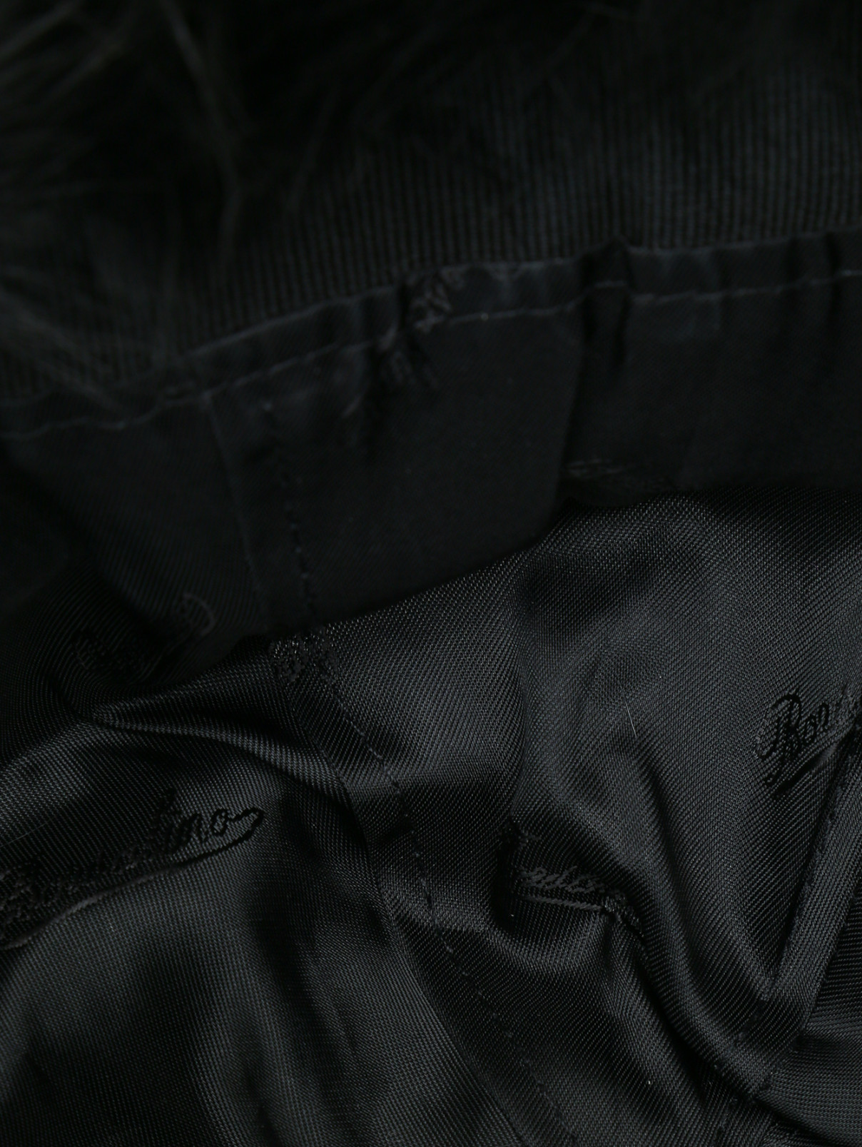 Шапка из кожи с меховой вставкой Borsalino  –  Деталь  – Цвет:  Черный