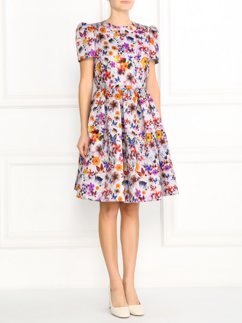 Платье с пышной юбкой и цветочным узором Kira Plastinina - Модель Общий вид