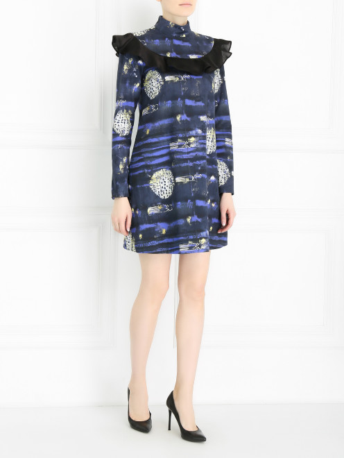 Платье из хлопка с узором Stella Jean - Модель Общий вид