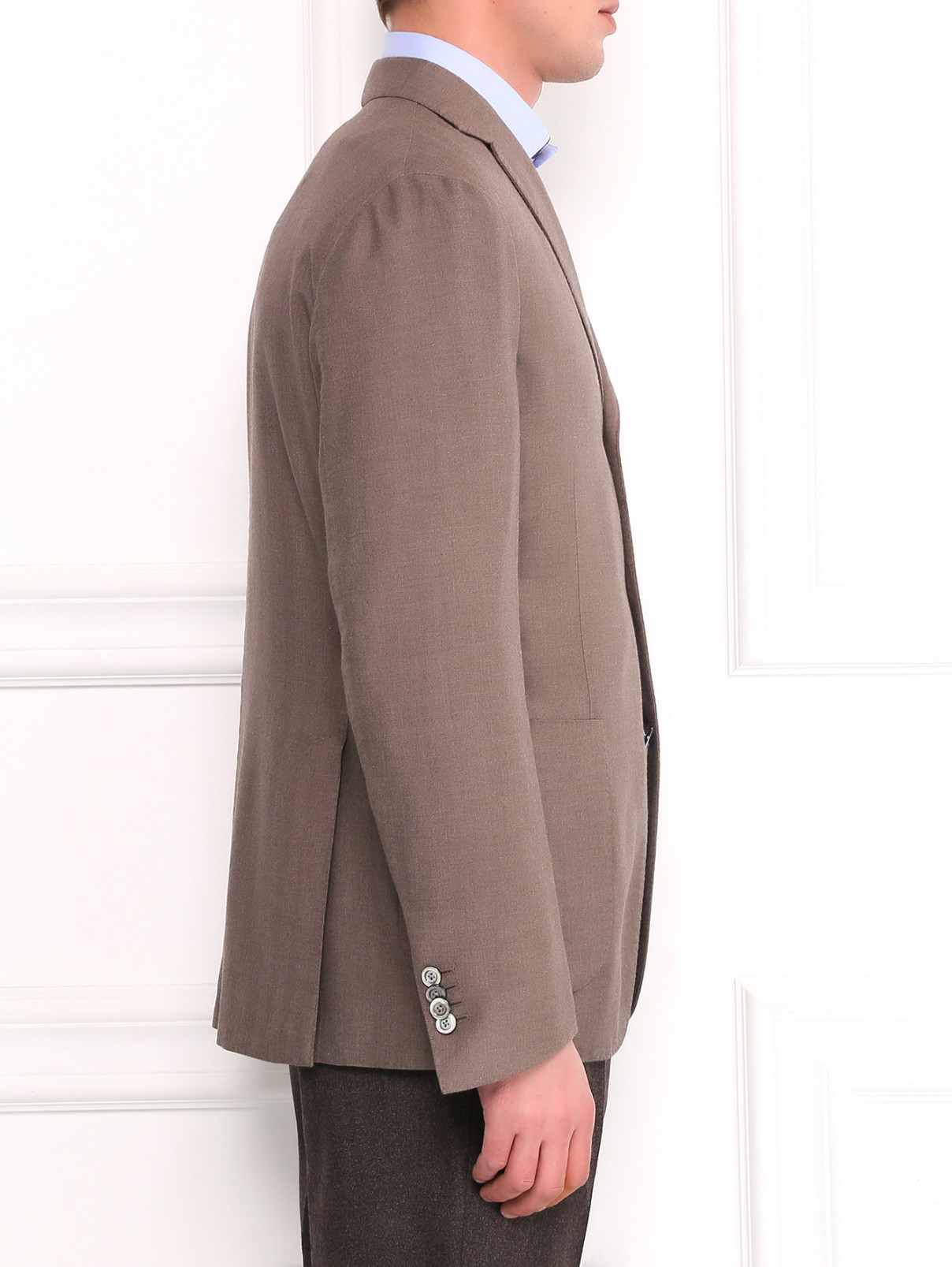 Пиджак однобортный из кашемира Boglioli  –  Модель Верх-Низ2  – Цвет:  Серый