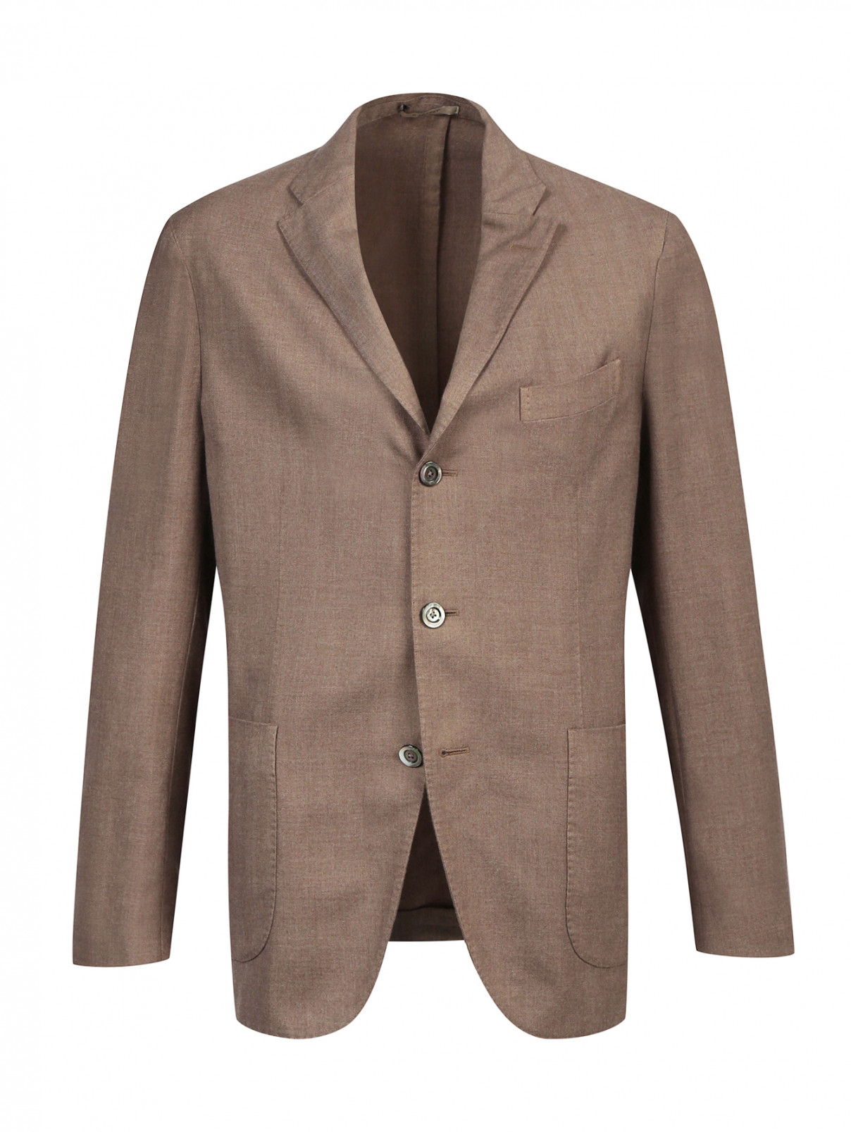 Пиджак однобортный из кашемира Boglioli  –  Общий вид  – Цвет:  Серый