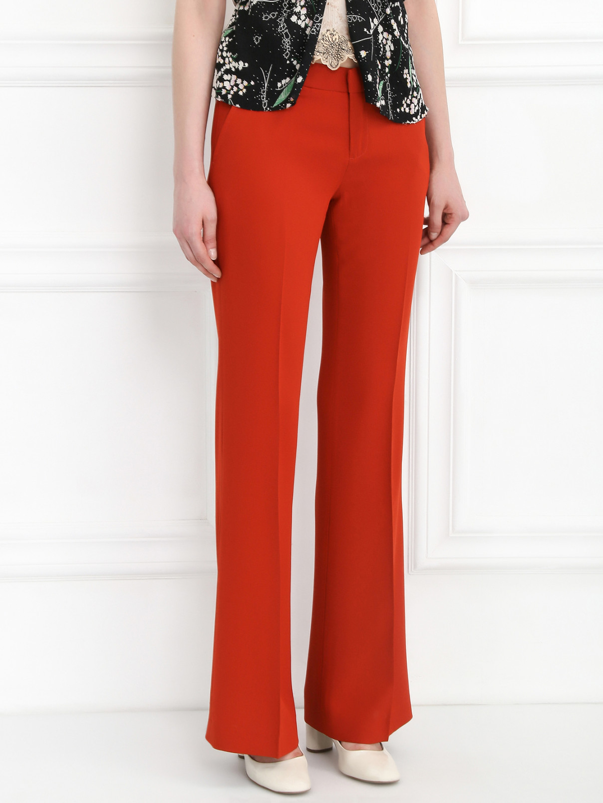 Расклешенные брюки со стрелками Joie  –  Модель Верх-Низ  – Цвет:  Оранжевый