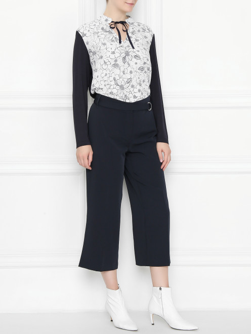 Блуза из вискозы, с цветочным узором Persona by Marina Rinaldi - МодельОбщийВид
