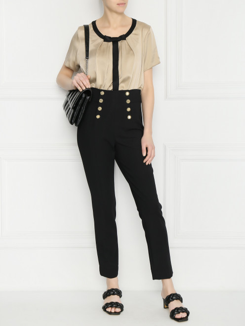 Блуза из шелка с короткими рукавами Van Laack - МодельОбщийВид