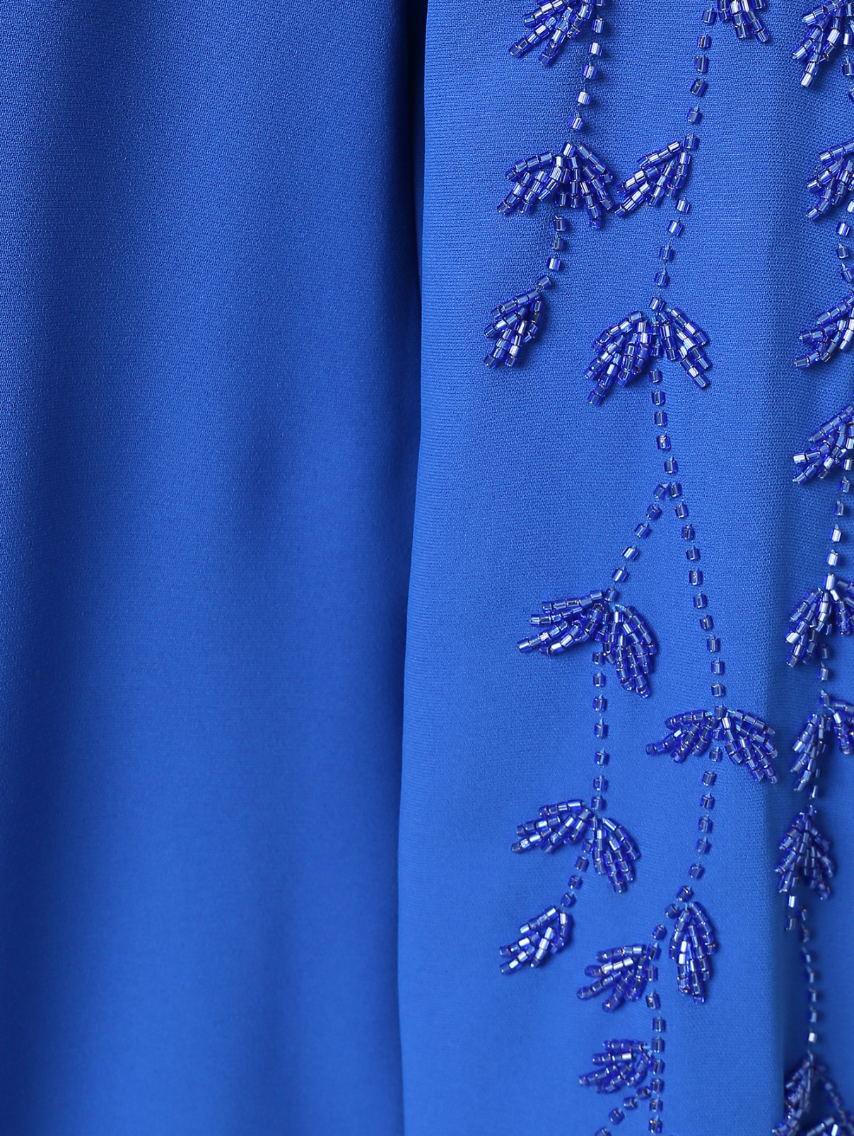 Платье из вискозы с вышивкой бисером Daniela de Souza  –  Деталь  – Цвет:  Синий