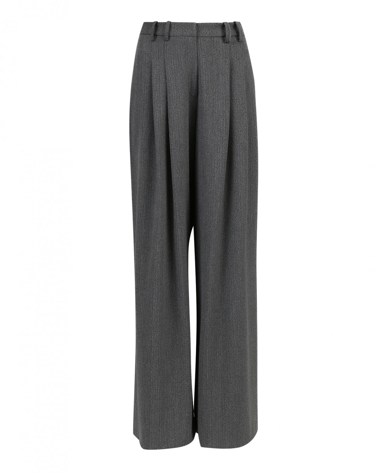 Широкие брюки клеш прямого фасона с высокой посадкой Kaos  –  Общий вид  – Цвет:  Серый