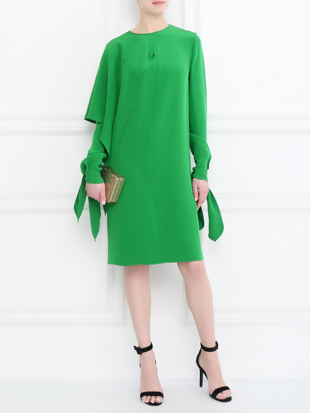 Платье из шелка Calvin Klein 205W39NYC  –  МодельОбщийВид  – Цвет:  Зеленый