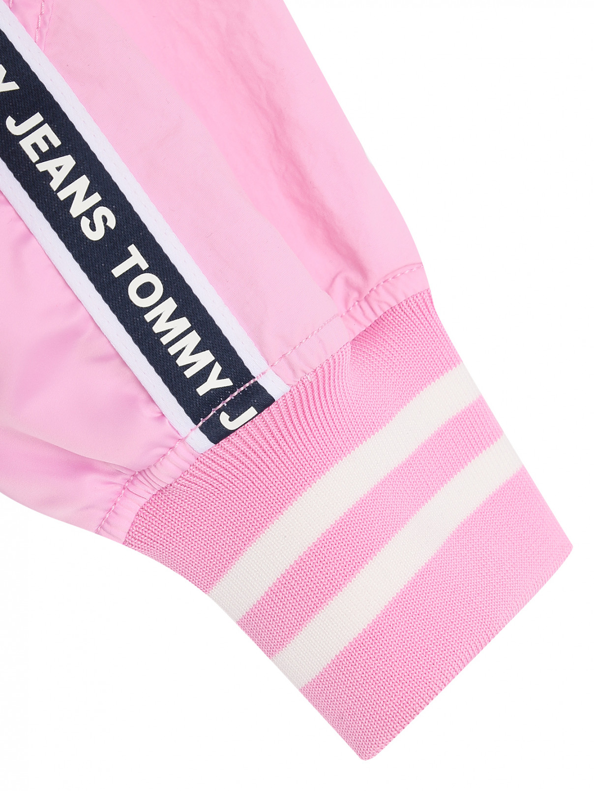 Куртка на молнии с контрастной отделкой Tommy Jeans  –  Деталь1  – Цвет:  Розовый