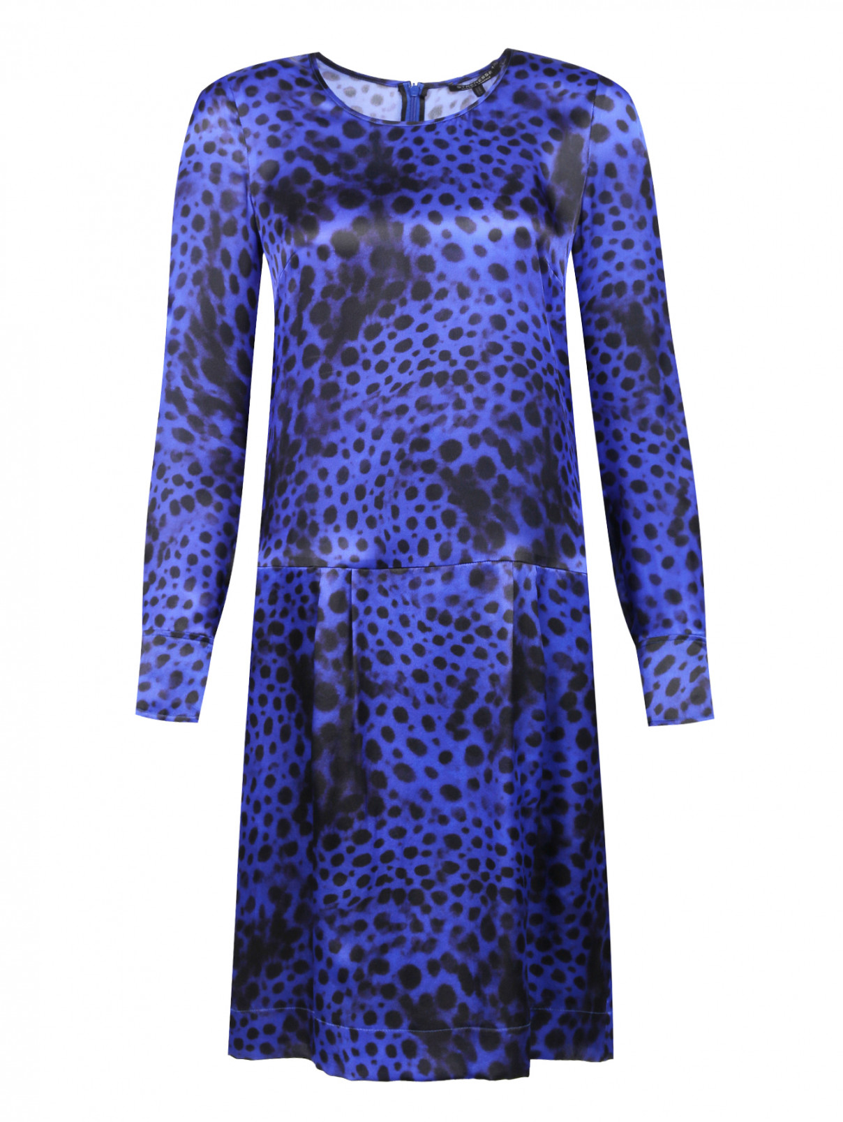 Платье-футляр из шелка с узором Strenesse  –  Общий вид  – Цвет:  Узор