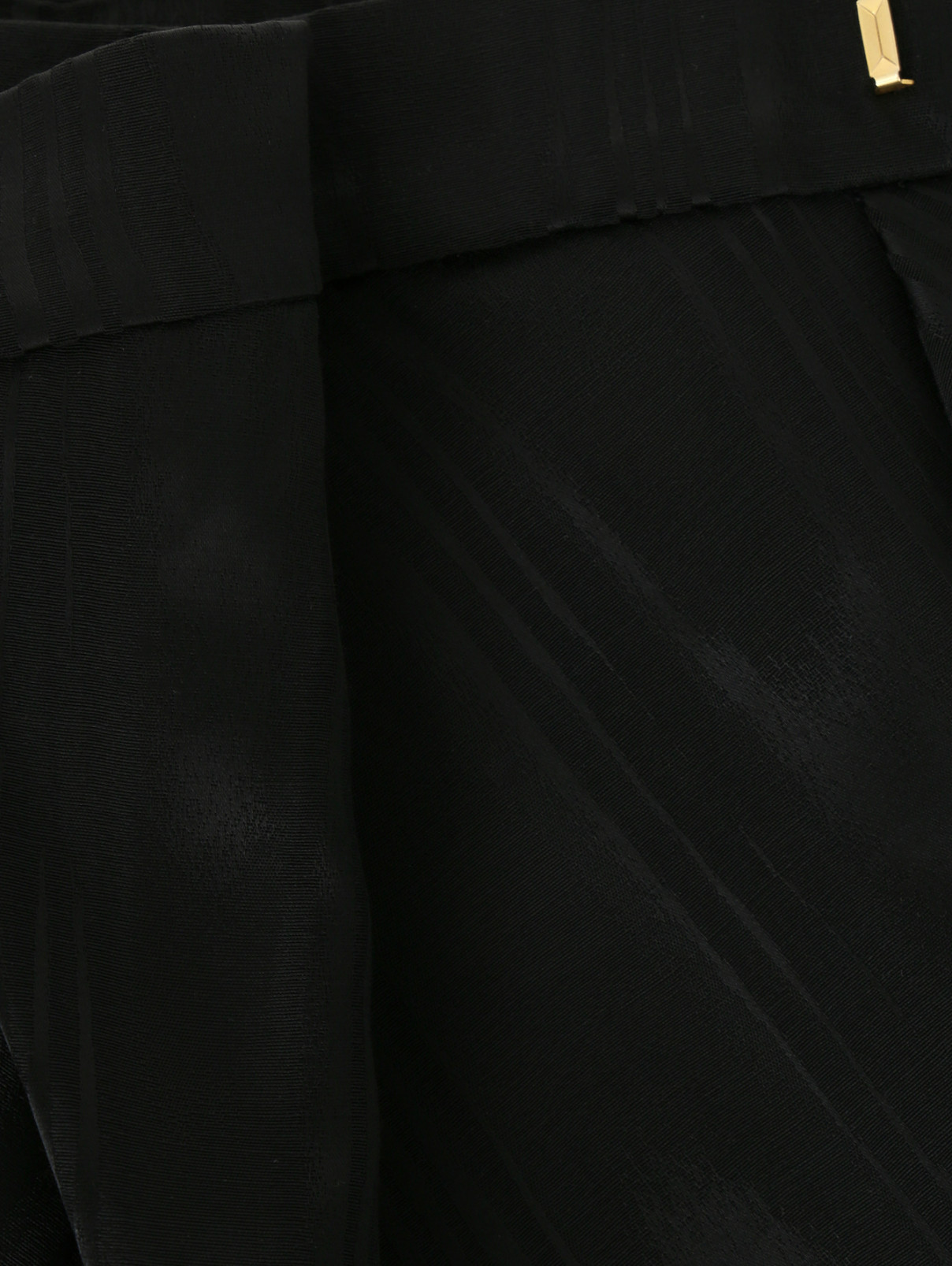 Брюки из шерсти с узором "полоска" BALMAIN  –  Деталь  – Цвет:  Черный