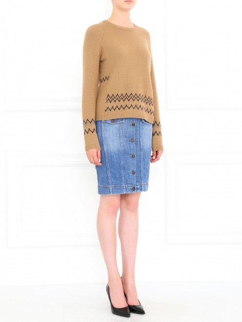 Джинсовая юбка-карандаш  Moschino Couture - Модель Общий вид