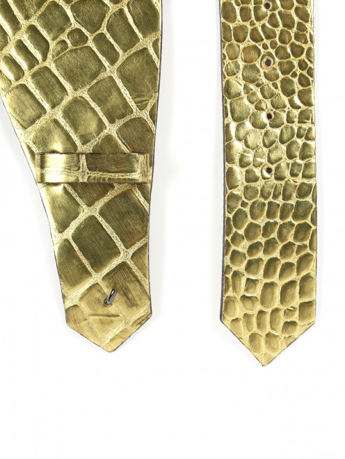 Широкий пояс из металлизированной кожи Giambattista Valli - Деталь