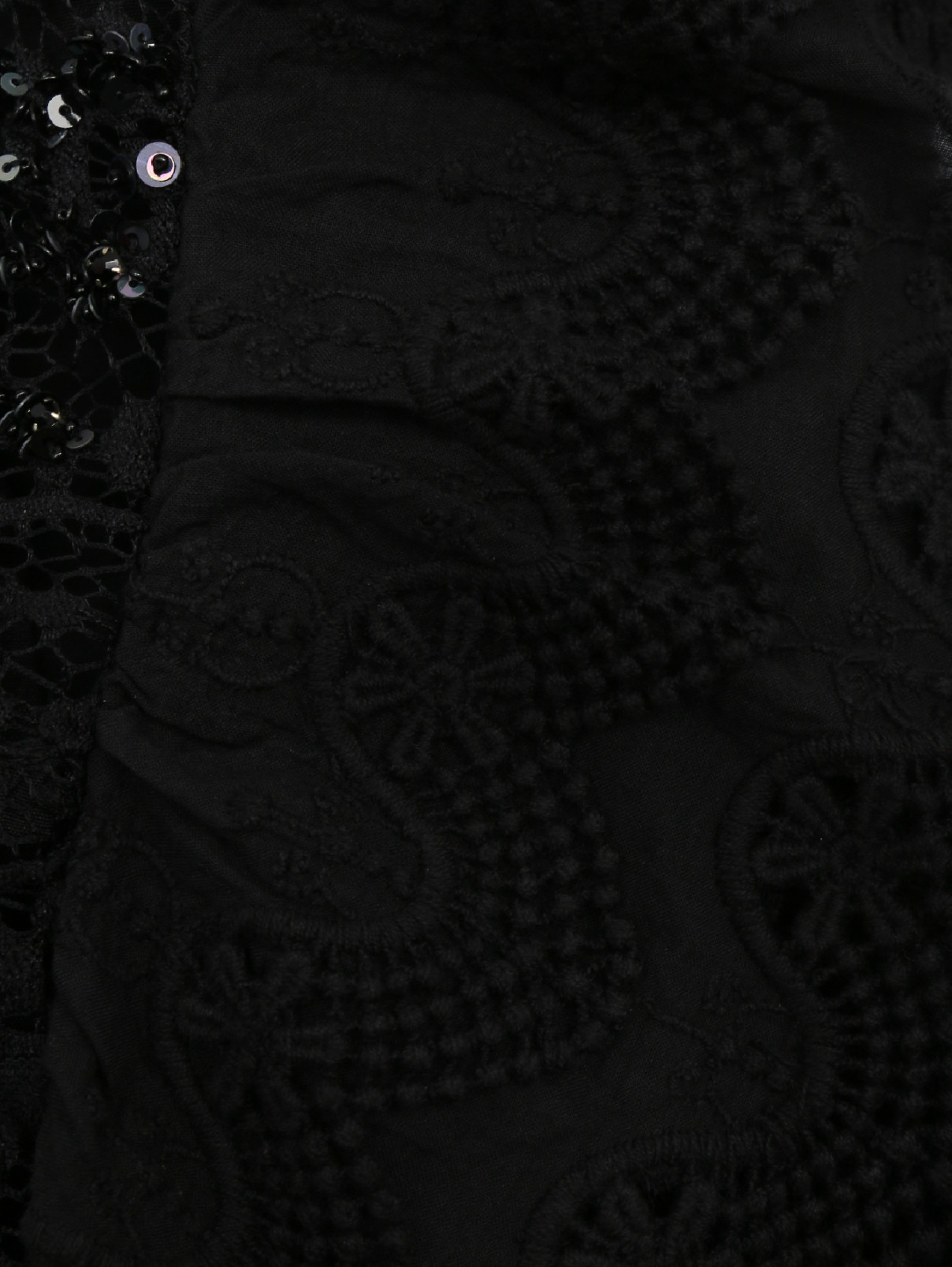 Платье кружевное из вискозы Essentiel Antwerp  –  Деталь1  – Цвет:  Черный