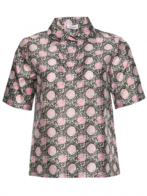Блуза из шелка с узором - Общий вид